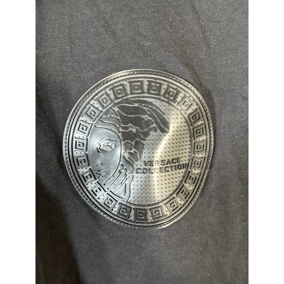 Versace Collection Big Logo Medusa‎ Head Black Polo shirt Men’s Large L - Picture 4 of 10